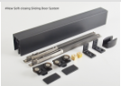 Shower Room Soft Closing Sliding Door System- One Slider ①2meter Track 1 ②Track block 2pcs ③Damper