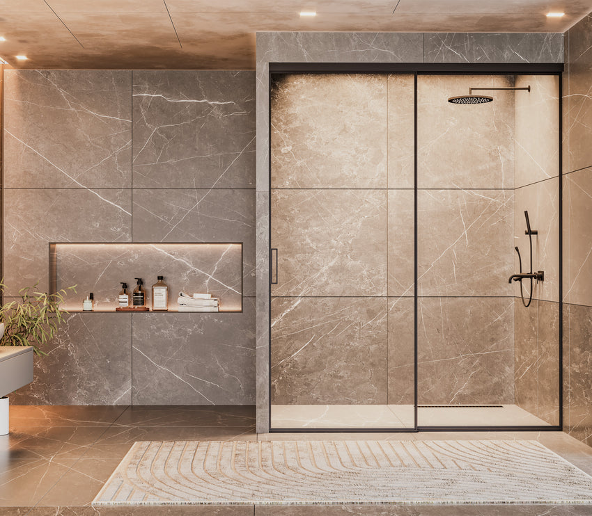 Slim Frame Sliding Shower System (1+1) (WITH INTERLOCKING PROFILE)