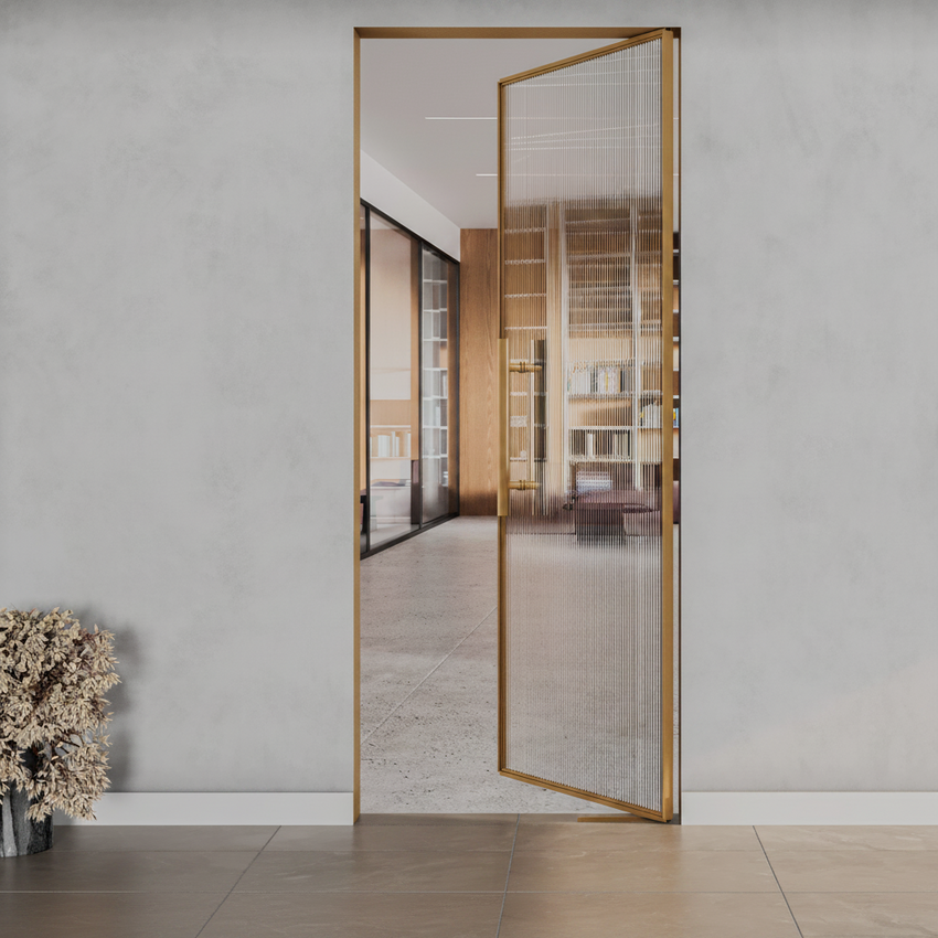 Frame Door System with Floor Spring