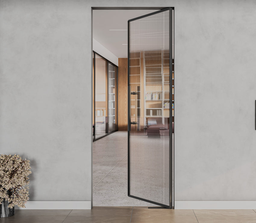 Frame Door System with Floor Spring