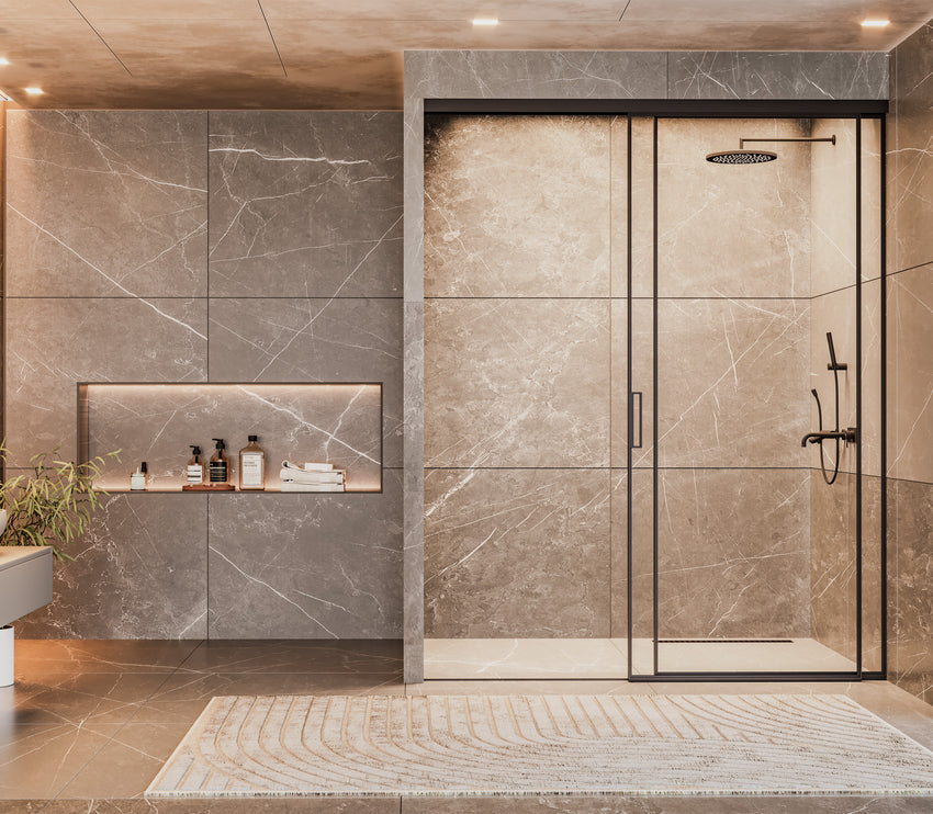 Slim Frame Sliding Shower System (1+1) (WITH INTERLOCKING PROFILE)