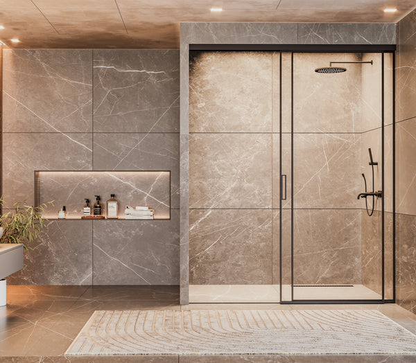 Slim Frame Sliding Shower System (1+1) (WITH INTERLOCKING PROFILE)