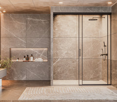 Slim Frame Sliding Shower System (1+1) (WITH INTERLOCKING PROFILE)