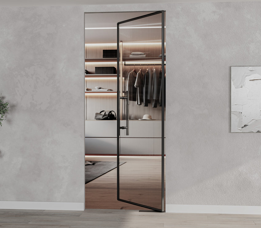 Frame Door System with Floor Spring