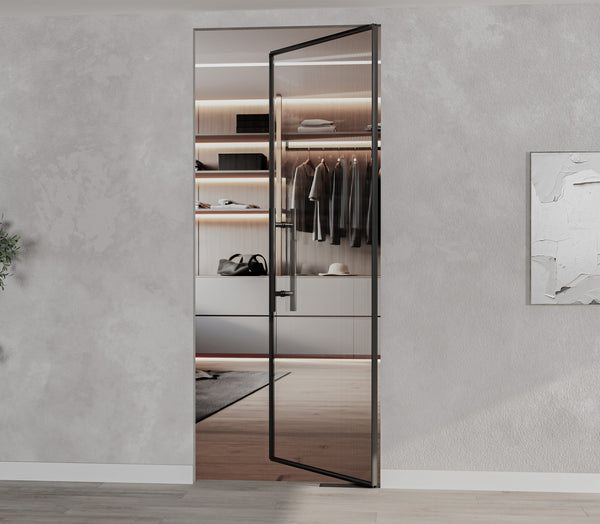 Frame Door System with Floor Spring