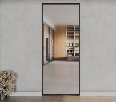 Frame Door System with Floor Spring