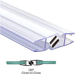 180º AND 90º MAGNETIC PROFILE FOR DOOR SWINGS FOR 1/2" GLASS