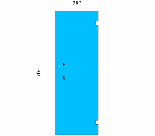 Shower Doors clear glass 3/8" polished and tempered-28"x 76"