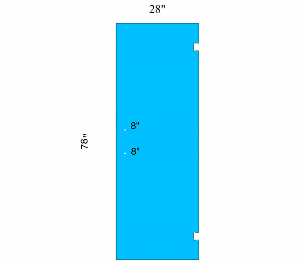 Shower Doors clear glass 3/8" polished and tempered-28"x 78"