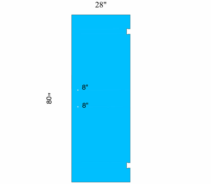 Shower Doors clear glass 3/8" polished and tempered-28"x 80"