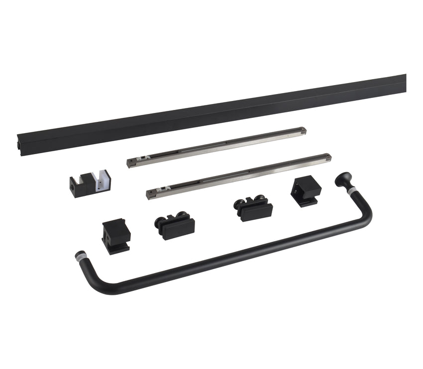 Extremly narrow  track Soft Closing sliding shower door Kits 1). 2 pcs  roller glass clamp, 2). 2 pc