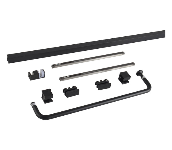 Extremly narrow  track Soft Closing sliding shower door Kits 1). 2 pcs  roller glass clamp, 2). 2 pc