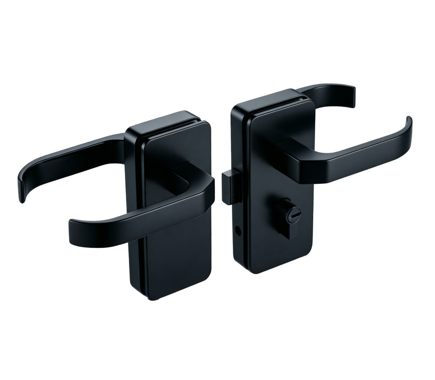 Glass to glass door to lock