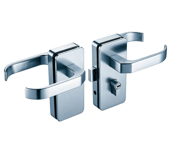 Glass to Glass Door Lock Brushed