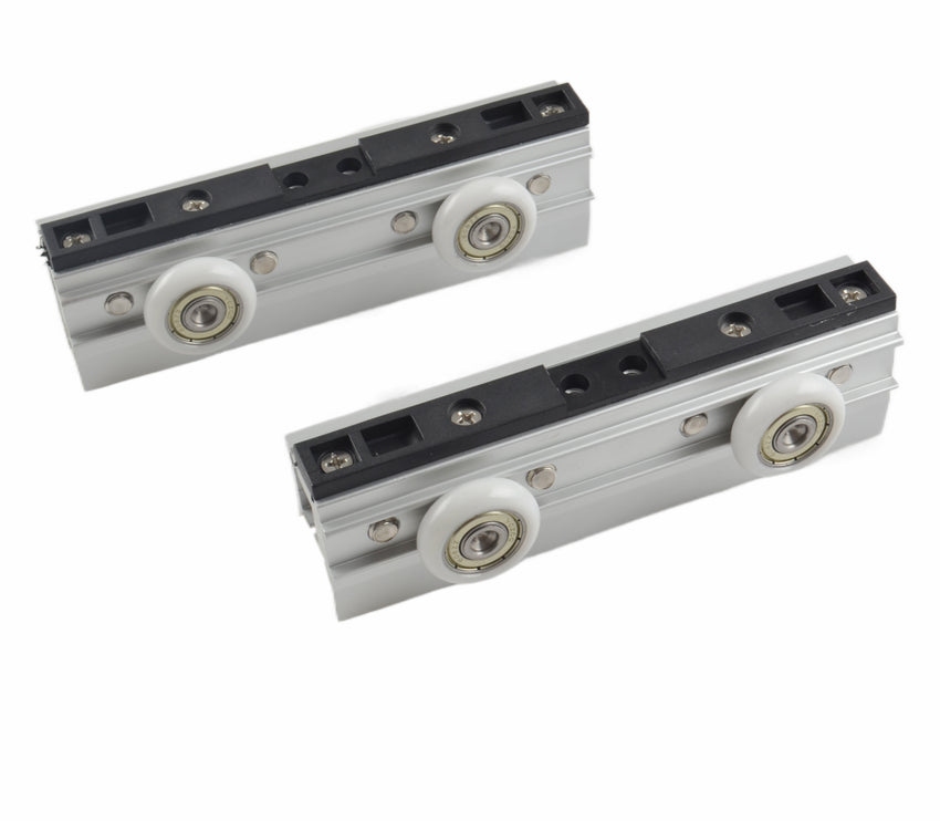 Soft Closing Sliding Door System- Partition Door 1) Door wheel clamp×2 (max door weight 110kg) 2) H