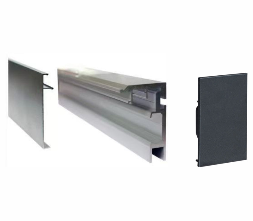 Soft Closing Sliding Door System- Partition Door 1) Door wheel clamp×2 (max door weight 110kg) 2) H