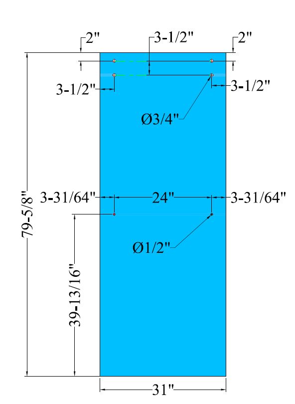 Lavveti double sliding system 3/8" Low iron Tempered Glass 60x 80