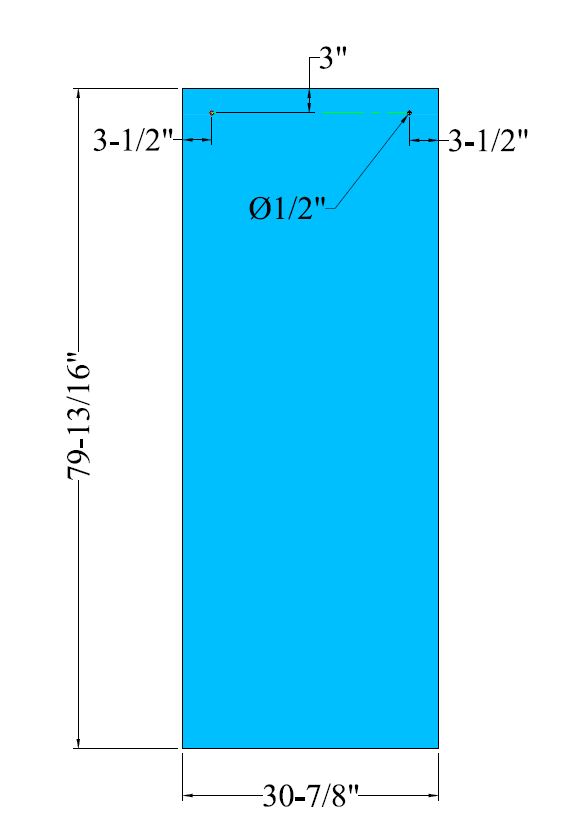 Oasis single sliding system 3/8" low iron Tempered Glass High 79 13/16