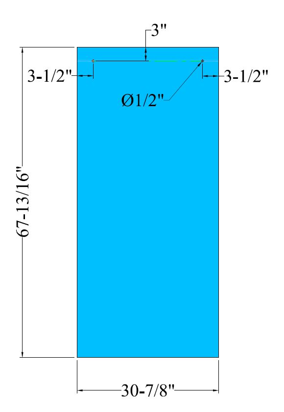 Oasis single sliding system 3/8" low iron Tempered Glass High 67 13/16