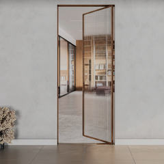 Frame Door System with Floor Spring