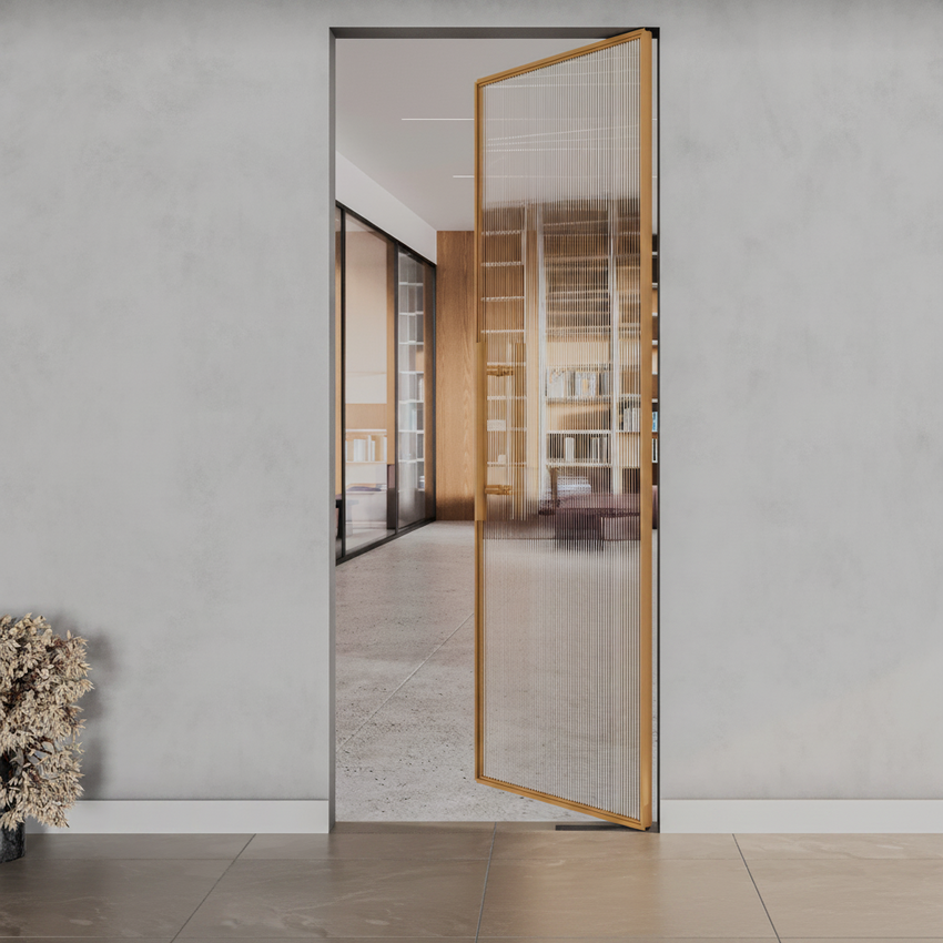 Frame Door System with Floor Spring