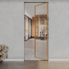 Frame Door System with Floor Spring
