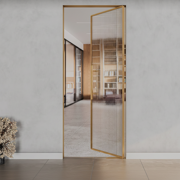 Frame Door System with Floor Spring