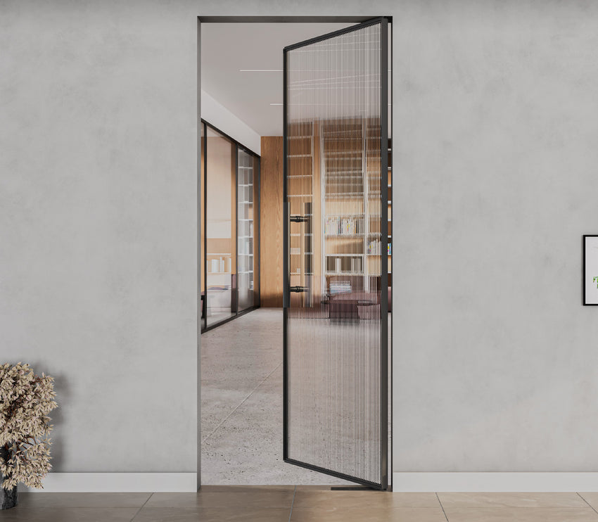 Frame Door System with Floor Spring