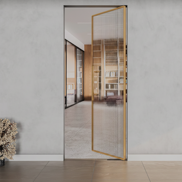 Frame Door System with Floor Spring
