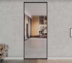 Frame Door System with Floor Spring