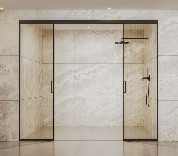 Slim Frame Sliding Shower System (1+1) (WITH INTERLOCKING PROFILE)