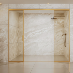 Slim Frame Sliding Shower System (1+1) (WITH INTERLOCKING PROFILE)
