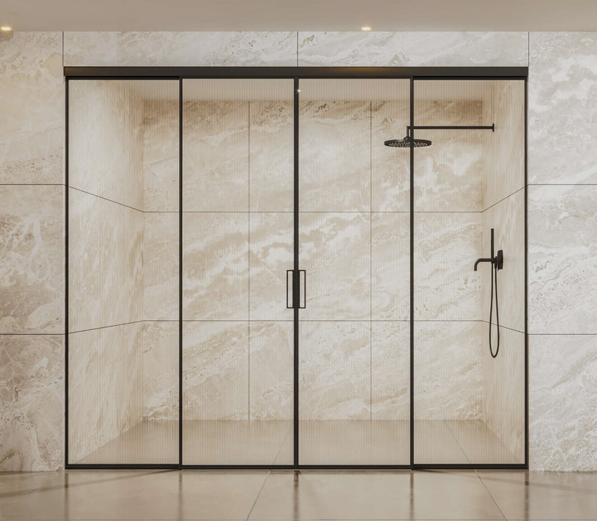 Slim Frame Sliding Shower System (1+1) (WITH INTERLOCKING PROFILE)