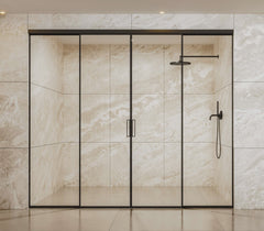 Slim Frame Sliding Shower System (1+1) (WITH INTERLOCKING PROFILE)
