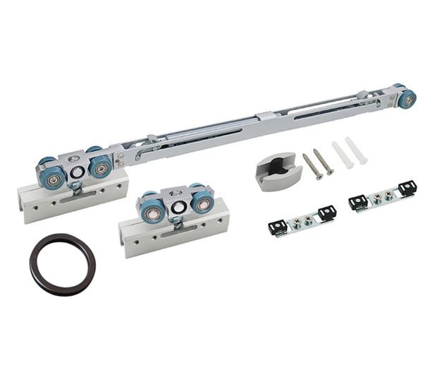 Soft closing Sliding door system-Bypass Partition Door Track  2 meters Black