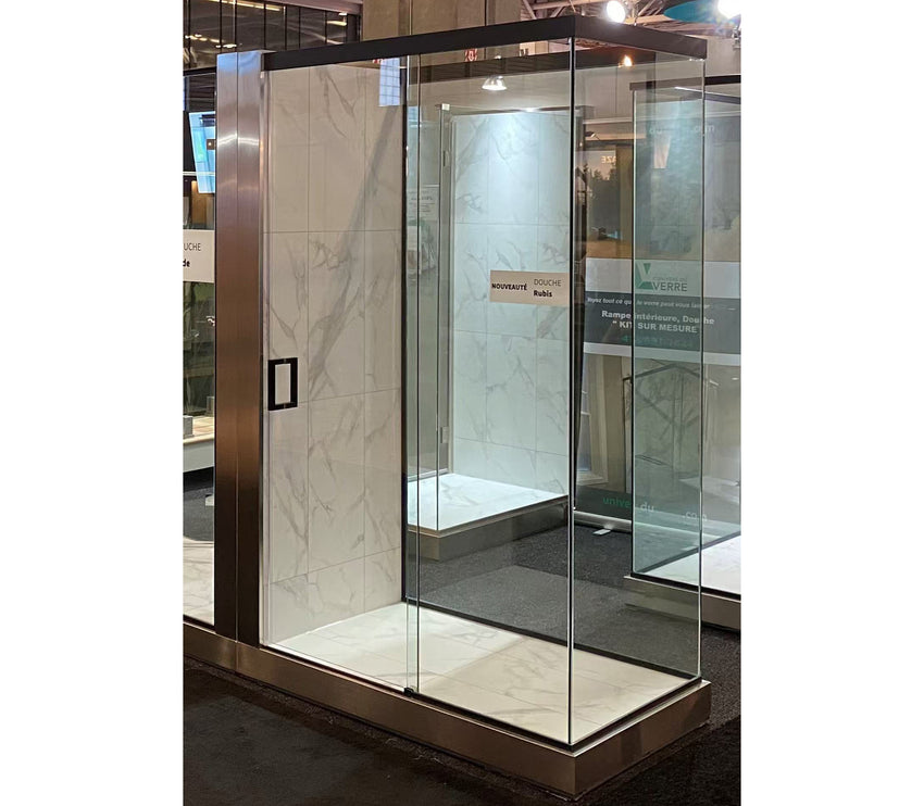 Shower Room Soft Closing Sliding Door System-Bypass ①2meter Track 1 ②Track block 4pcs ③Damper 4pcs