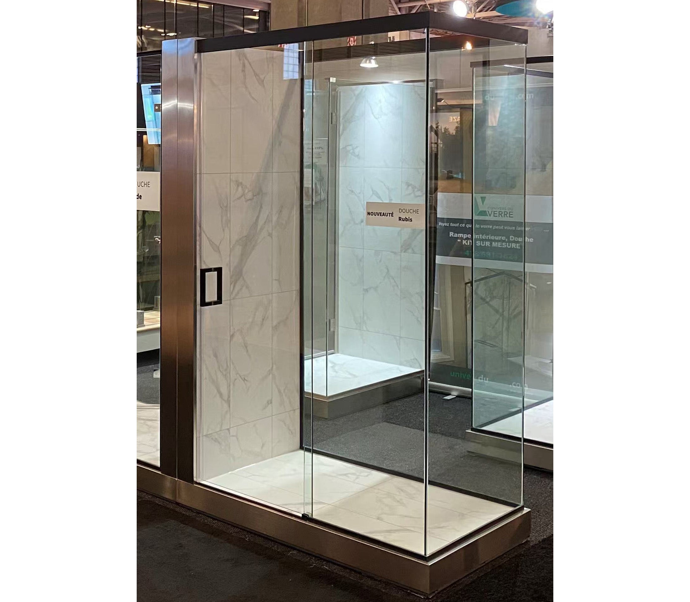 Shower Room Soft Closing Sliding Door - KITS SET  for one Slider ①Track block 2pcs ②Damper 2pcs ③Wall