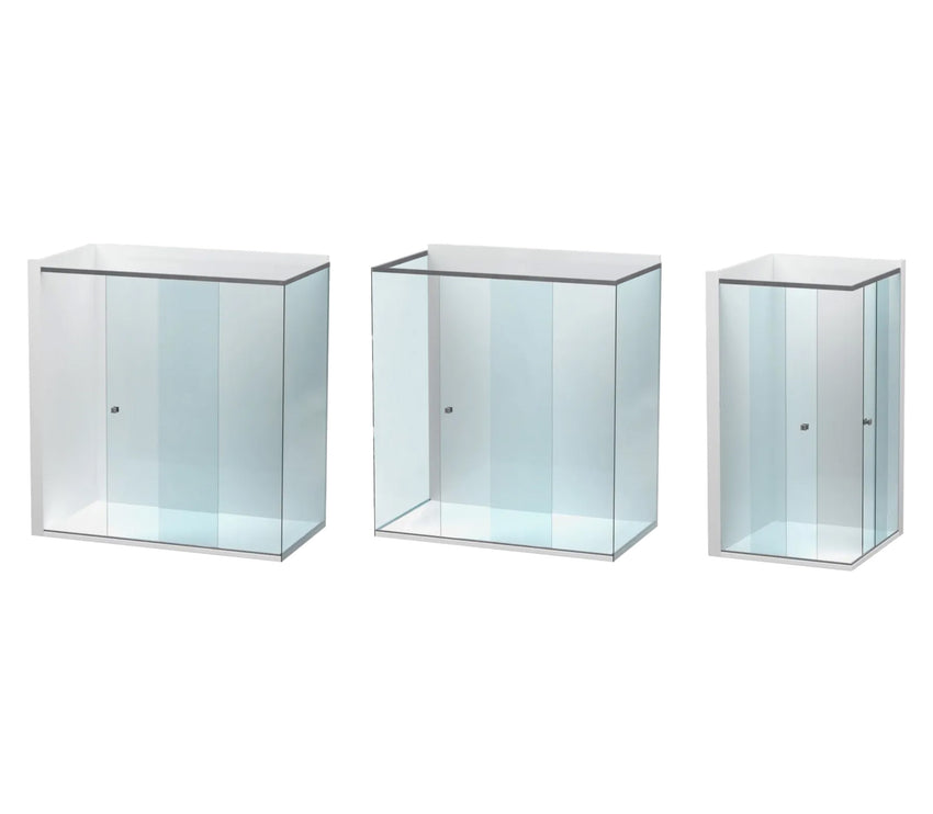 Shower Room Soft Closing Sliding Door System- One Slider ①2meter Track 1 ②Track block 2pcs ③Damper
