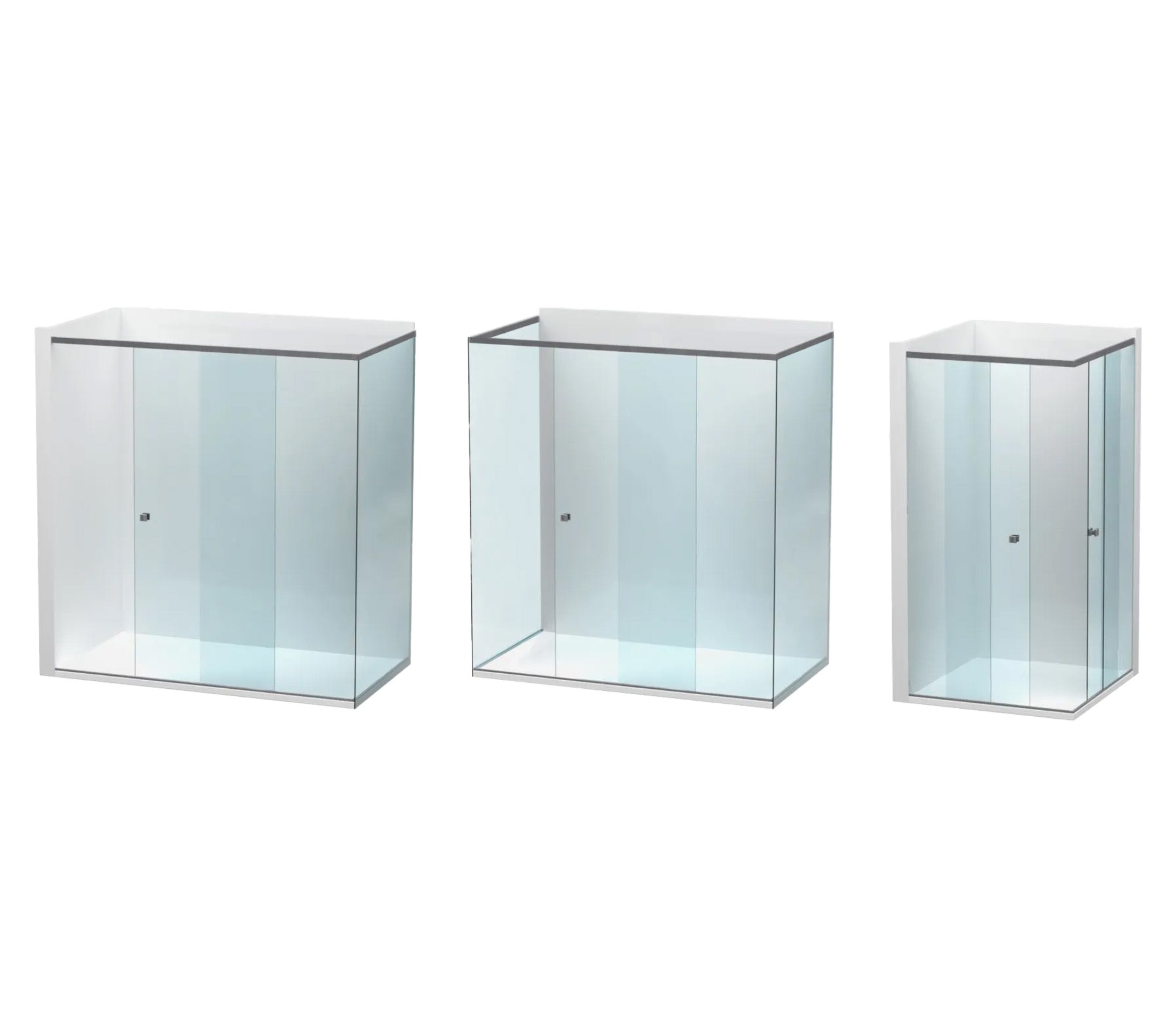 Shower Room Soft Closing Sliding Door - KITS SET  for one Slider ①Track block 2pcs ②Damper 2pcs ③Wall