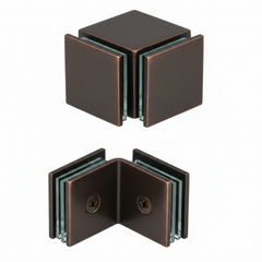 GPI SQUARE STYLE OPEN FACE GLASS-TO-GLASS 90 DEGREE CLAMP