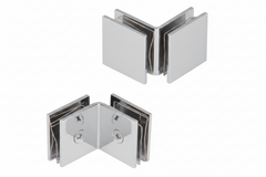 GPI SQUARE STYLE OPEN FACE GLASS-TO-GLASS 90 DEGREE CLAMP