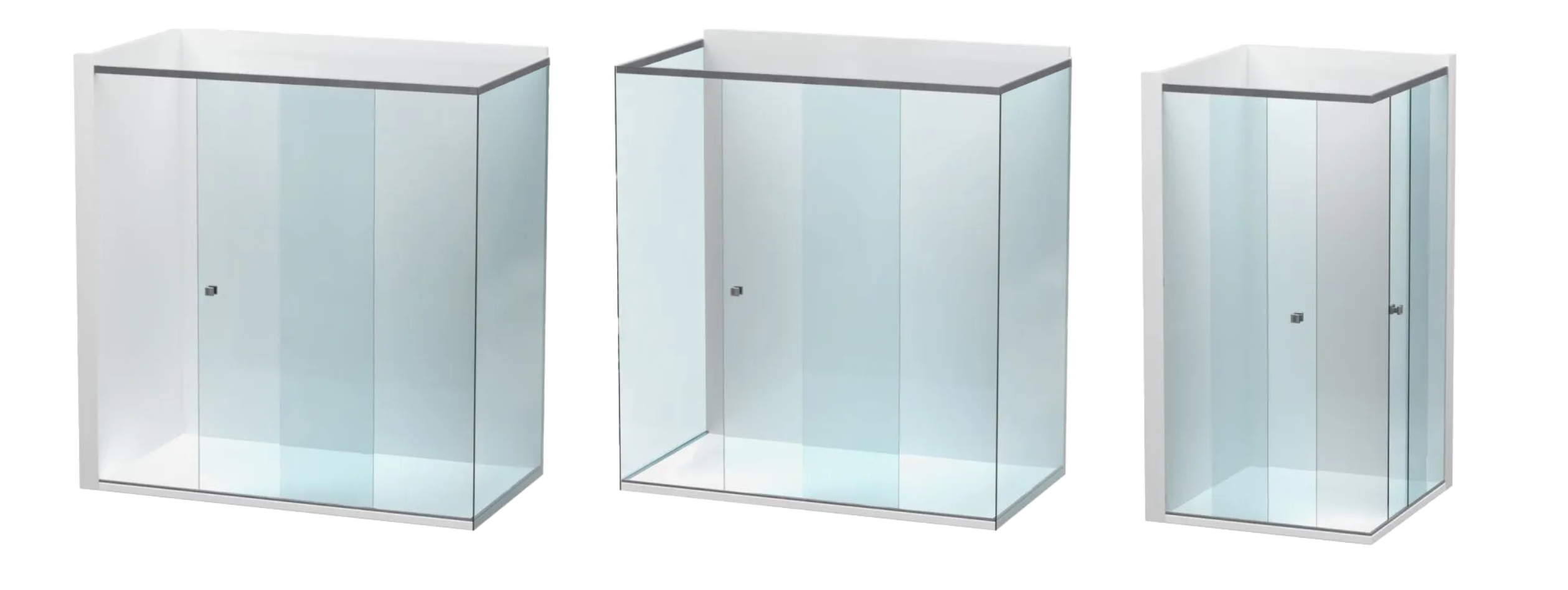 Shower Room Soft Closing Sliding Door System- One Slider ①2meter Track 1 ②Track block 2pcs ③Damper