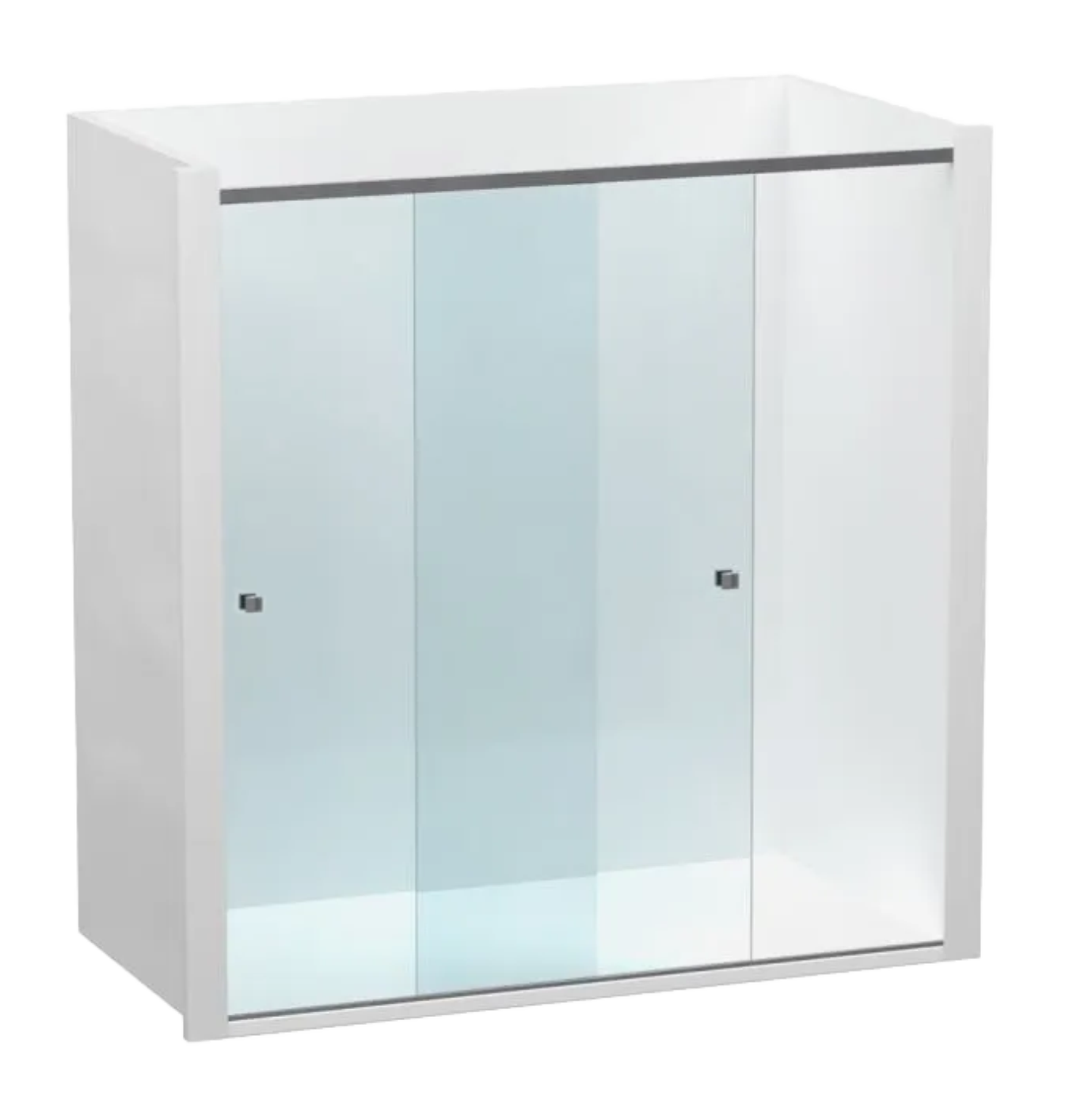 Shower Room Soft Closing Sliding Door System-Bypass ①2meter Track 1 ②Track block 4pcs ③Damper 4pcs