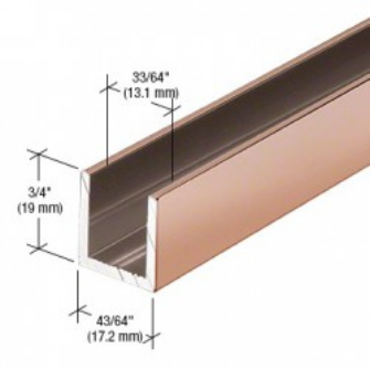 1/2” GLASS DEEP U-CHANNEL-95”