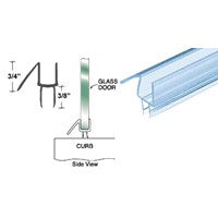 GPI BOTTOM WIPE WITH DRIP RAIL FOR 1/2” GLASS-95”