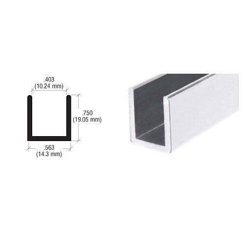 3/8” GLASS DEEP U-CHANNEL-95”