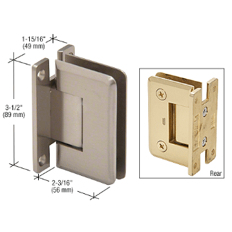 GPI  LUXE SERIES H BACK PLATE WALL MOUNT HINGE