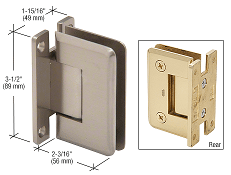 GPI  LUXE SERIES H BACK PLATE WALL MOUNT HINGE