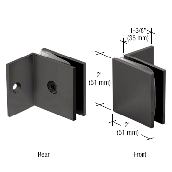 GPI SQUARE STYLE OFFSET GLASS-TO-WALL 90 DEGREE CLAMP