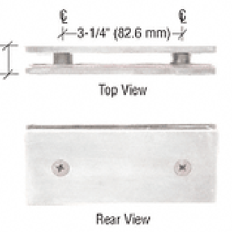 GPI SQUARE STYLE GLASS-TO-GLASS 180 DEGREE CLAMP